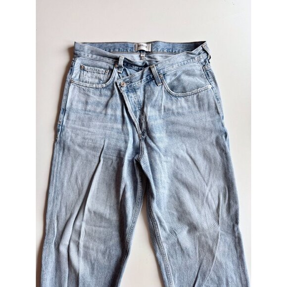 AGOLDE Criss Cross Suburbia High Rise Upsized Loose Boyfriend Jeans, Size 29 - Picture 5 of 14